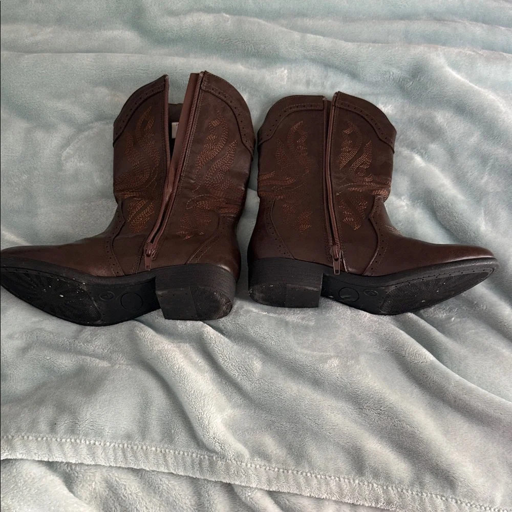 Dream Pairs Brown Kids Cowboy Boots